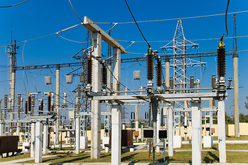 Image showing view to high voltage substation