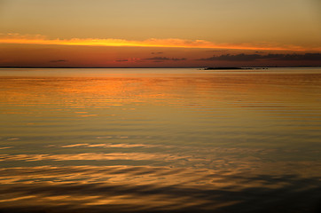 Image showing Sunset reflections