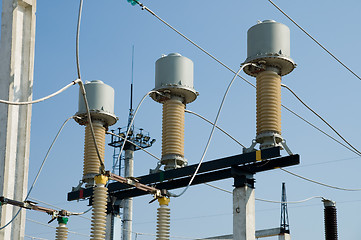 Image showing view to high-voltage substation