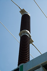 Image showing view to high-voltage substation