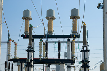 Image showing view to high-voltage substation