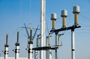 Image showing view to high-voltage substation