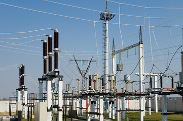 Image showing view to high-voltage substation