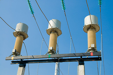 Image showing view to high-voltage substation