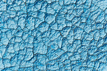 Image showing blue cracked paint