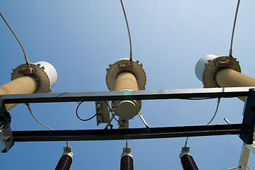 Image showing view to high-voltage substation