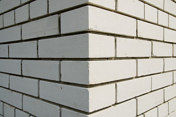 Image showing white brick wall as background