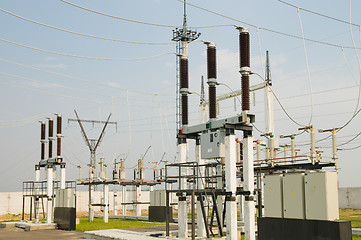 Image showing view to high-voltage substation