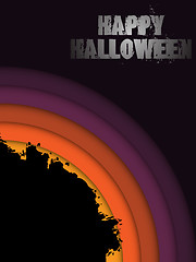 Image showing Vector - Halloween Background Circle Grunge Vector