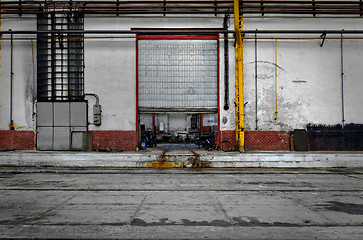 Image showing Industrial door of a factory