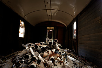 Image showing Scrap metal piled up