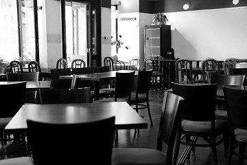 Image showing Interior of a traditional hungarian restaurant