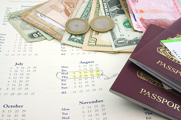 Image showing Holiday with Money and passports