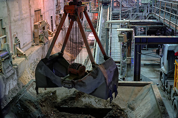 Image showing Industrial crane in a power plant