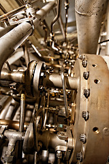 Image showing Large industrial generator closeup