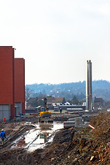 Image showing Landscape with industrial architecture