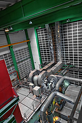 Image showing Large industrial interior with power generator