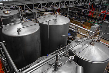 Image showing Beer factory interior