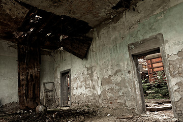 Image showing Roof damaged by water