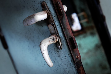 Image showing Old knob of a cabin