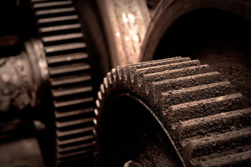 Image showing Rusty industrial machine parts