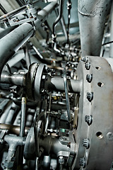 Image showing Large industrial generator closeup