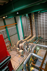 Image showing Large industrial interior with power generator