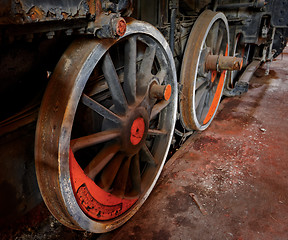 Image showing Part of an old industrial train