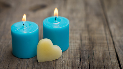 Image showing Blue Candles