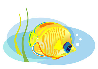 Image showing cartoon tropical fish