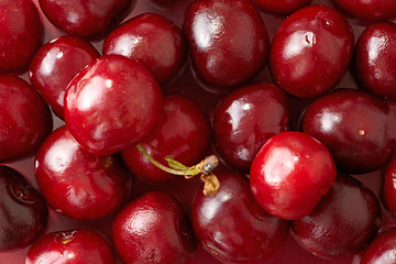 Image showing red cherries background