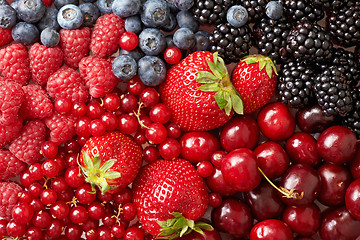 Image showing various berries background