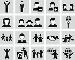 Image showing Vector  people icons set 