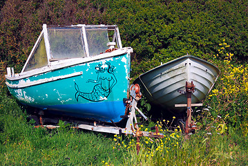 Image showing Two Boats Abandoned