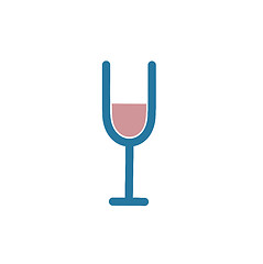 Image showing Stylized wine glass