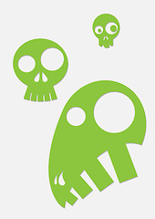 Image showing green stylized skull