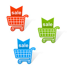 Image showing Shopping basket labels.