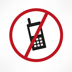 Image showing Vector no cellphone sign