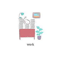 Image showing People working in the office. Illustration.