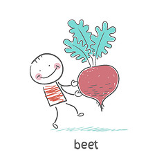 Image showing Beet and man