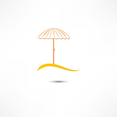 Image showing Beach parasol