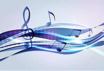 Image showing Abstract music background