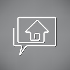 Image showing Real estate concept design element speech bubble