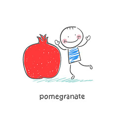 Image showing Pomegranate and people