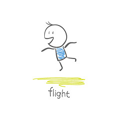 Image showing flying man
