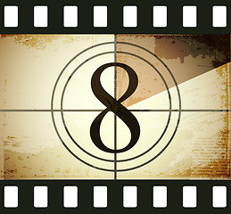 Image showing Grunge film countdown