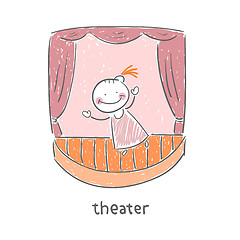 Image showing Actor in the theater