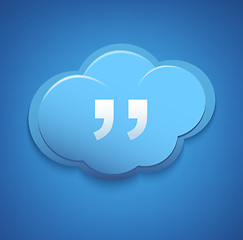Image showing Cloud computing concept sign. Blue sky.