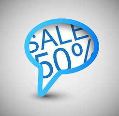 Image showing Speech Bubble. SALE 50%