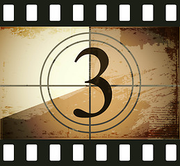 Image showing Grunge film countdown